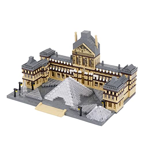 LULUFUN ルーヴル美術館 マイクロブロック ブロックセット おもちゃ Muse du Louvre 美術館 博物館 建物 知育玩具 子供 大人 ギフト 誕生