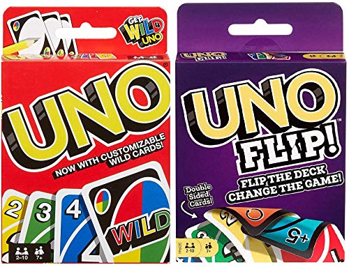 Mattel Uno オリジナルとUno フリップカードゲーム コンボパック 2個セット