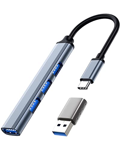 USB C ハブ 4ポート Type C USB3.1 USB C-A変換アダプタ付き スリム設計・軽量 PS4 PS5 MacBook Air / Pro iPad Surface Goなど対応 usb