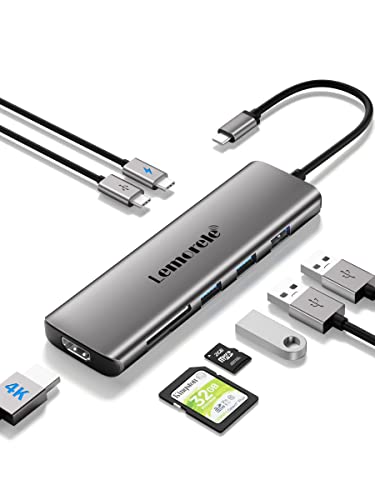 usb c hub 8-in-1 Lemorele USB C ハブ ドッキングステーション USBC マルチポート アダプター 4K HDMI/1*USB 3.0/2*USB 2.0/USB C Daten