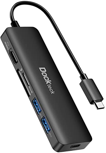 Dockteck USB Type C ハブ 6-in-1タイプ C 4K 60Hz HDMIポート 100W PDポート 2xUSB 3.0 ポート SD / TFカードスロット搭載 Type-Cアダプ