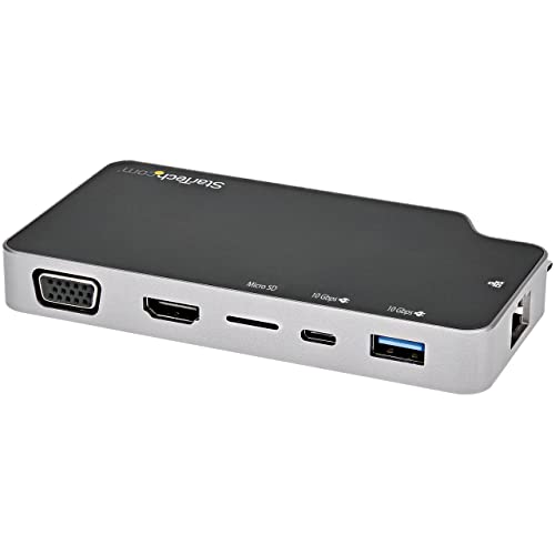 スターテック StarTech.com マルチポートアダプター/USB-C接続/1画面/4K HDMI または 1080p VGA/100W USB PDパススルー/2x 10Gbps対応USB