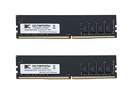 OCMEMORY DDR4メモリ DDR4-3600 16GBKit（8GB×2枚組）国内正規 特典ステッカー付 OCM3600CL18D-16GBN