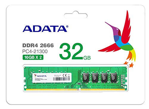 ADATA DDR4-2666MHz デスクトップPC用 メモリモジュール Premierシリーズ 16GB×2枚キット AD4U2666316G19-D