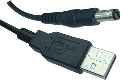 カモン (COMON)製USB(A)←→DCジャック(外径：5.5φ/内径：2.1φ)/黒/1.2mDC-5521