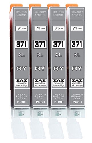 BCI-371XLGY グレー 4本 ZAZ 互換インク (371GY*4)