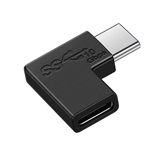 ※他店舗と在庫併用の為、品切れの場合は、ご容赦ください。USB type C オスからメスに変換するL字アダプタです。90度直角設計で、ケーブルの抜き差しが便利になります。また、ケーブルの折り曲げ及び