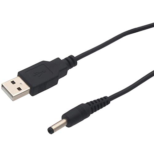 オーディオファン USB-DCケーブル DCプラグ 外径 4mm × 内径1.7mm センタープラス 150cm ブラック PSP - 1000 2000 3000 対応