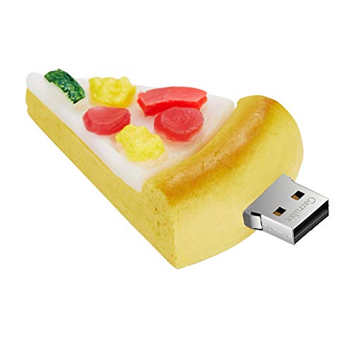 GARRULAX USBメモリ USB Flalsh Drive USB 2.0 シリコーンフラッシュドライブ 外付けドライブ ストレージ (32GB, Pizza)
