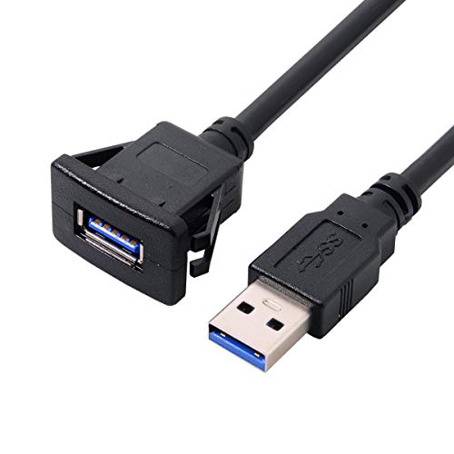 ※他店舗と在庫併用の為、品切れの場合は、ご容赦ください。1m 防水 USB 3.0 延長ラッチマウント 車 AUXケーブル ダッシュボードパネル用防水パネル/ダッシュマウントが特徴。車内用に設計されて