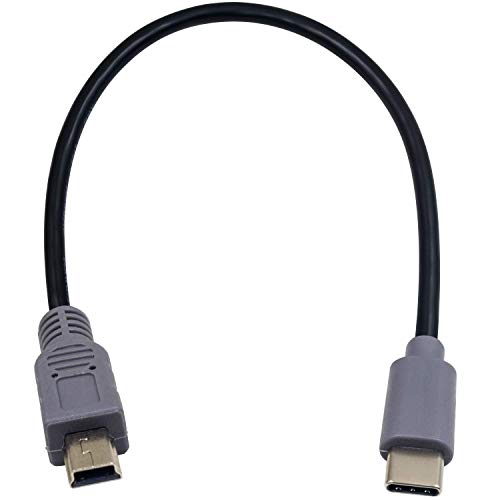 Duttek USB C Mini USB ケーブル, タイプC (USB C)オスtoミニUSB 5ピンオスOTGデータ変換アダプタOTGケーブルfor MacBook, iMac Pro、Chr