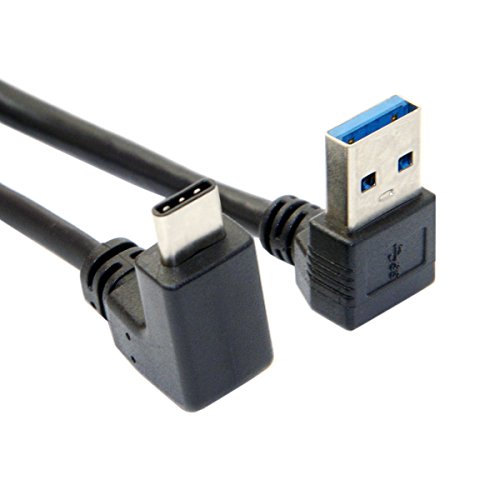 Cablecc USB 3.1 USB - C Up & Down Angled to 90 Degree Down Angled Aオスデータケーブルfor MacBook & Tablet & 電話