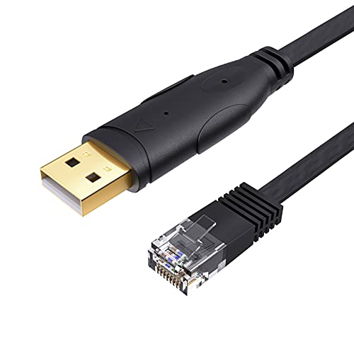 USBコンソールケーブル, CableCreation 1.8m [FTDI-FT232RL チップセット内蔵] USB-RJ45シリアルケーブル Cisco、NETGEAR、TP-Link、Link