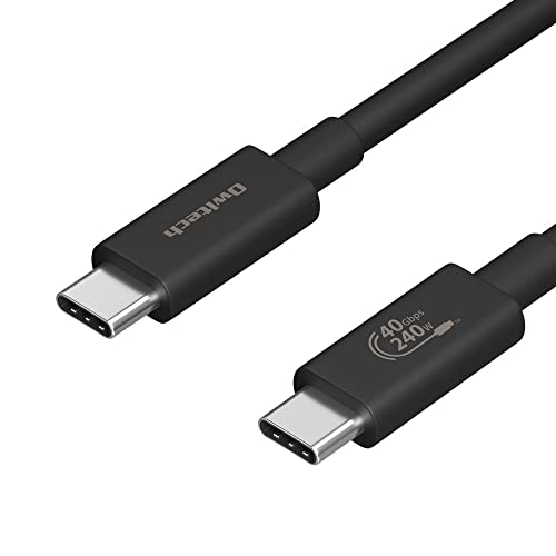 オウルテック USB Type-C to USB Type-C ケーブル USB4対応 8K 40Gbps PD240W(48V/5A) USB PD Extended Power Range対応 断線に強い 高出