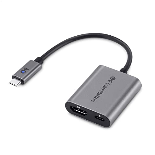 Cable Matters 48Gbps USB Type C HDMI 変換アダプタ USB C HDMI変換アダプタ 100W PD充電 4K 120Hz & 8K 60Hz (DSC対応必須) HDR/Thunde