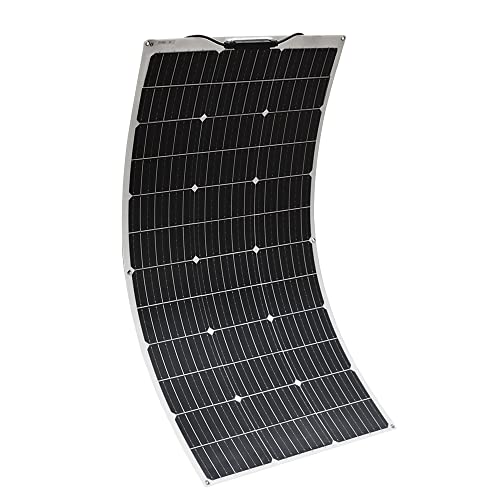 XINPUGUANG ソーラーパネル 100W 12V フレキシブル 単結晶 軽量 高効率 柔性 太陽光パネル キャンピングカー、ボート、車などの設置 (100