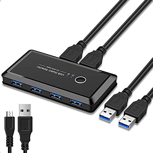 ※他店舗と在庫併用の為、品切れの場合は、ご容赦ください。【usb 切り替え機 pc2台用】1組のプリンタ、マウス、キーボード、外付けハードディスク、ハブなどのUSB機器を2台のパソコンで共有できる切替