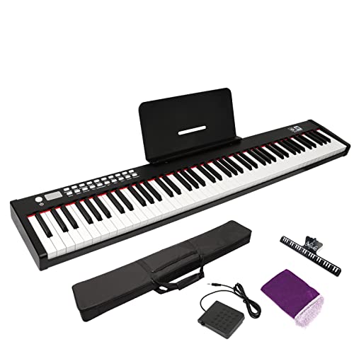 電子ピアノ 88鍵盤 キーボード 軽量 フルセット サスティンペダル 練習 楽器 MIDI 機能 Bluetoth wifi 接続 オーディオ 録音 D & M コンパ