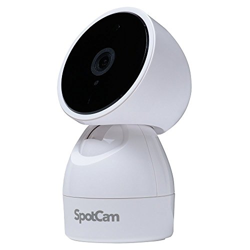 プラネックス SpotCam ネットワークカメラ パンチルト クラウド録画・暗視機能・双方向通話対応 SpotCam-HD-Eva ホワイト