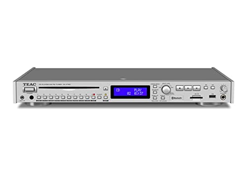 TEAC(ティアック) CD-P750-S シルバー CDプレーヤー/AM・FMチューナー Bluetooth SDカード/USBメモリー再生 ワイドFM対応 光出力 ダビン