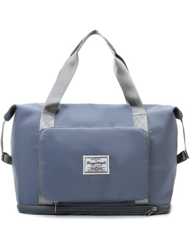 [マローサム] ボストンバッグ スポーツバッグ トラベルバッグ マザーズバッグ 折りたたみバッグ (青) 機内 持ち込み 大 容量 旅行バッグ