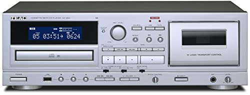 TEAC(ティアック) AD-850-SE/S カセットデッキ/CDプレーヤー USBメモリ録音・再生 マイク入力 テープ ダビング エコー カラオケ デジタル