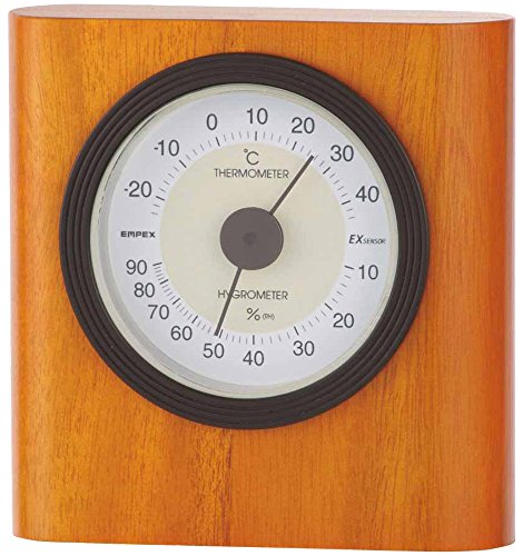 エンペックス気象計 温度湿度計 イートン温湿度計 置き用 日本製 ブラウン TM-642
