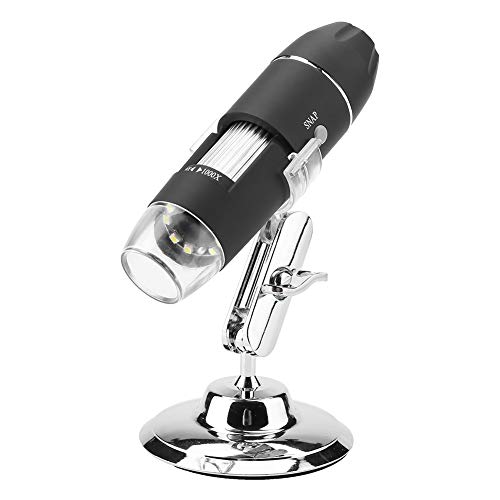 顕微鏡 マイクロスコープ 虫眼鏡 LEDルーペ 8個LEDライト搭載 480P画素 テレビに接続 昆虫観察/工業検査/宝石鑑定 ホルダー付き 110V US