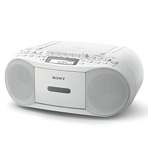 ソニー AUX CDラジカセ レコーダー CFD-S70: FM/AM/ワイドFM対応 録音可能 ホワイト CFD-S70 W